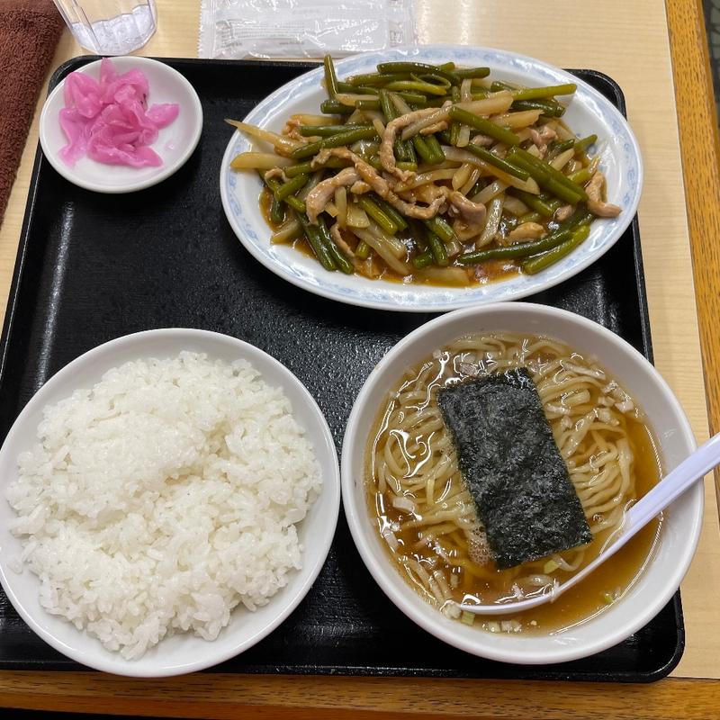 蒜苗定食(本日のサービス品)(大盛軒)
