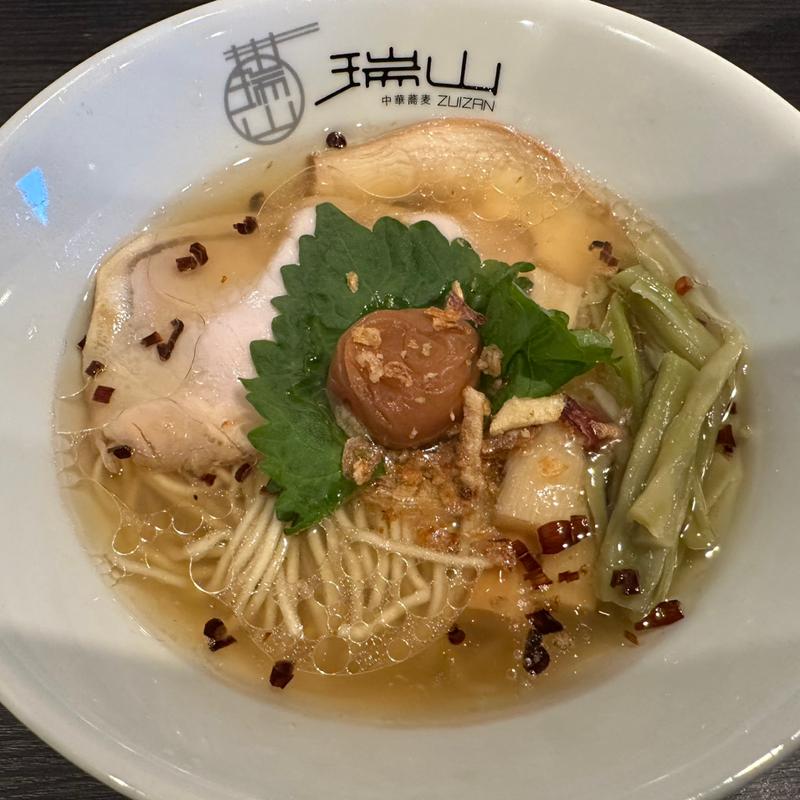 越生の梅しおそば(中華蕎麦 瑞山)