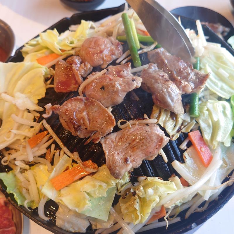 【ランチ限定メニュー】ジンギスカンミックス定食(大衆ジンギスカン酒場 ラムちゃん 御徒町店)