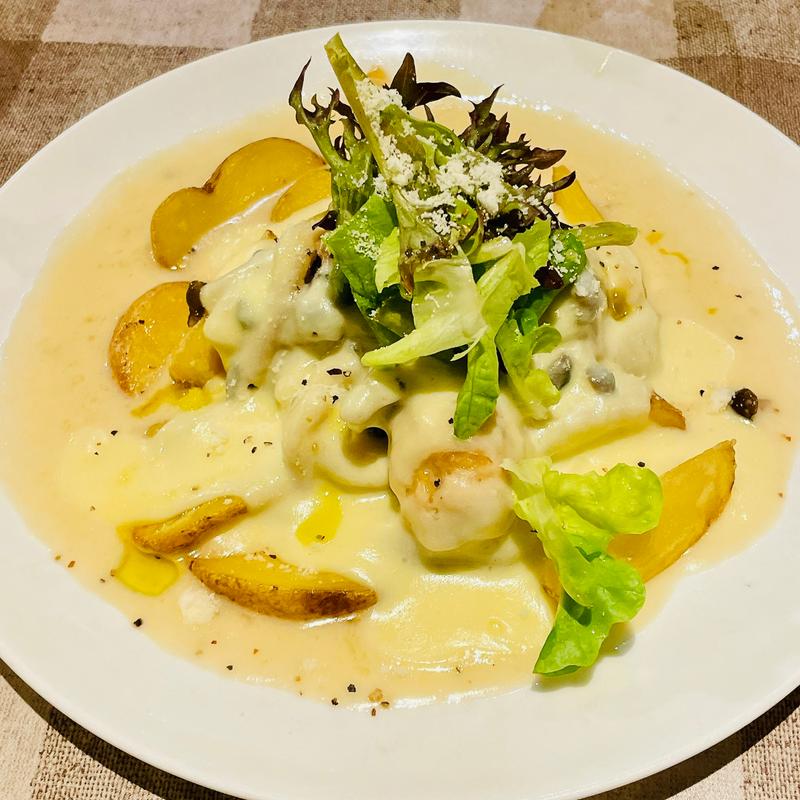 ディナーコース　ポテトとモッツァレラのグラタン風(ラ・パスタ陶 和光店)