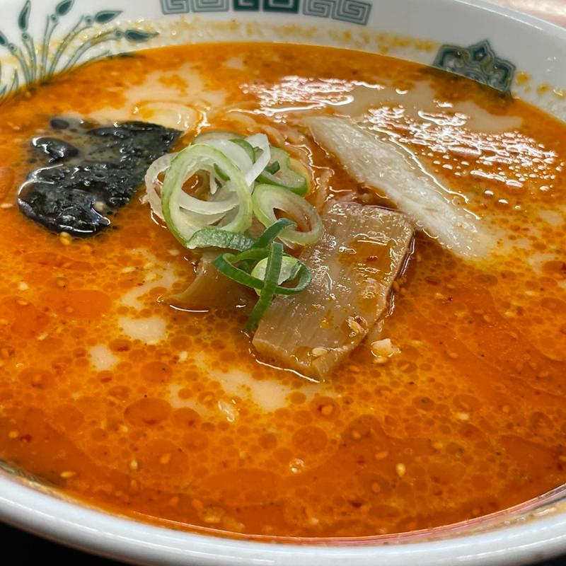 ピリ辛とんこつネギラーメン(ネギ別皿)(日高屋 マーレ武蔵浦和店)