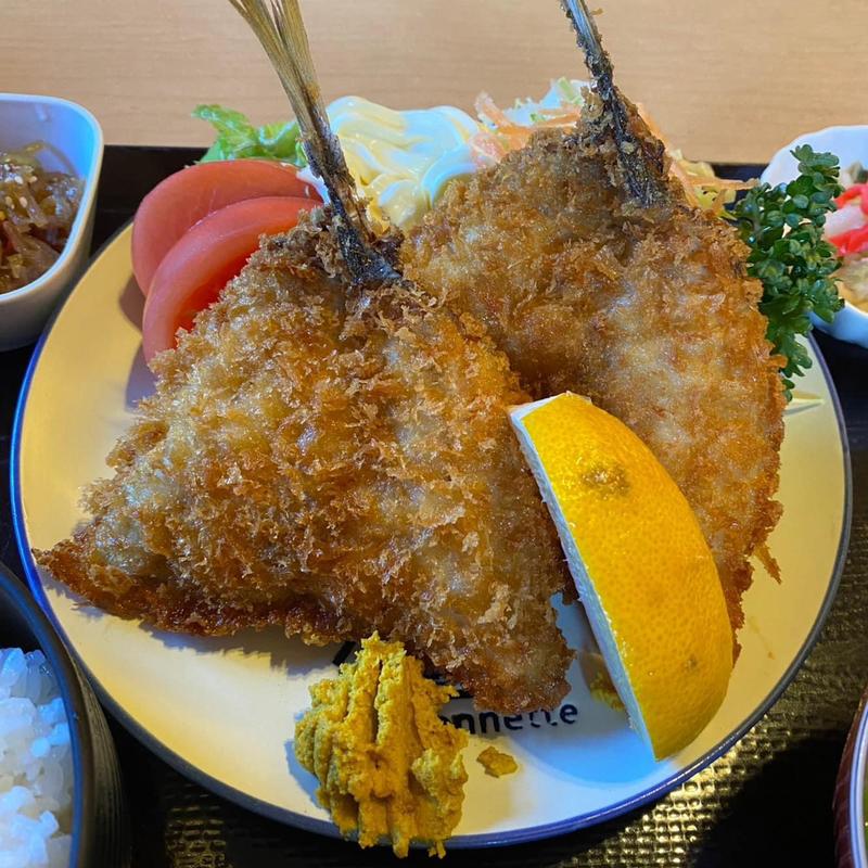 鯵フライ定食(和風食事処酒処 なか里)