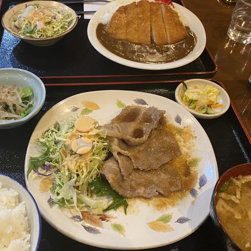 豚ロース生姜焼き定食(樹の下で )