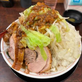 プチラーメン 野菜マシマシ油マシマシ+玉ねぎ(ぶっ豚 聖蹟桜ヶ丘店)