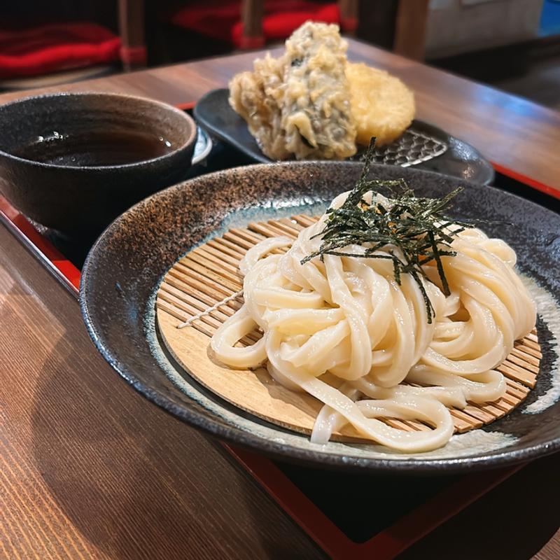野菜天ざるうどん(讃岐つけ麺 寒川)