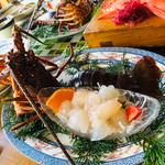 伊勢海老の姿造り_伊勢海老定食(ドライブイン潮騒 )