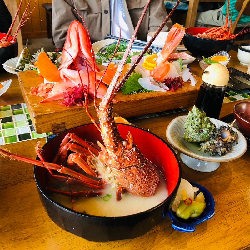 伊勢海老の味噌汁_伊勢海老定食(ドライブイン潮騒 )