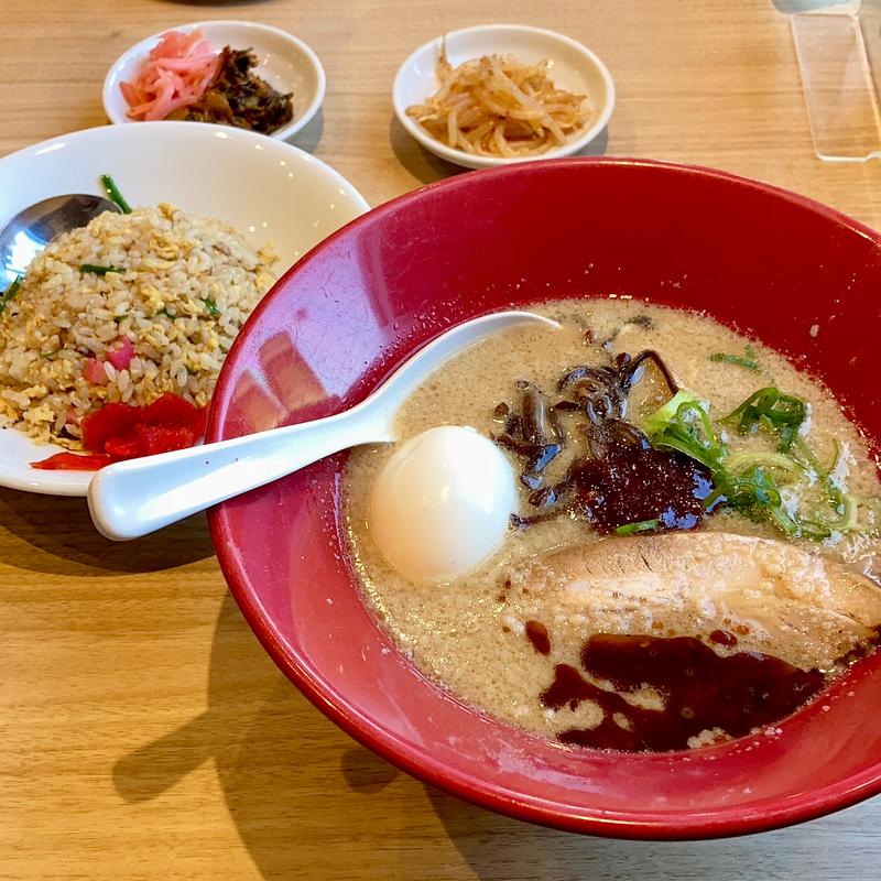 玉子赤丸 半チャーハンセット(一風堂 イオンタウン松原店)