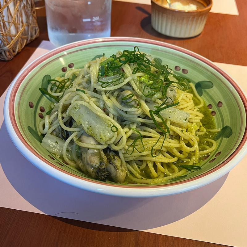 広島産カキのジェノベーゼソーススパゲッティ(タベルナ・パパ )
