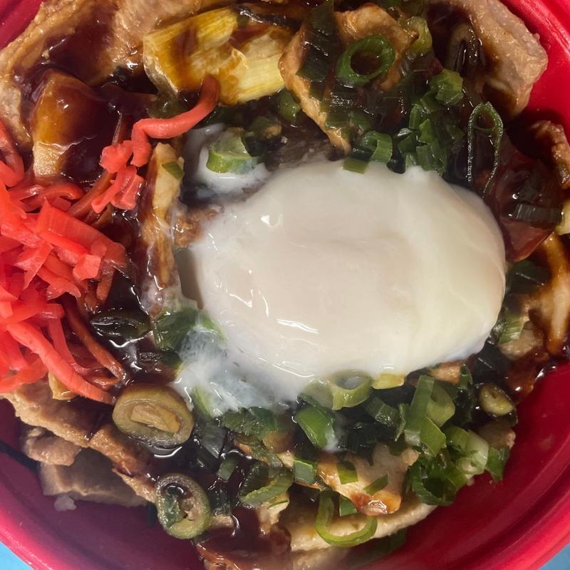 温玉のせバラ焼豚丼(お弁当屋さん)