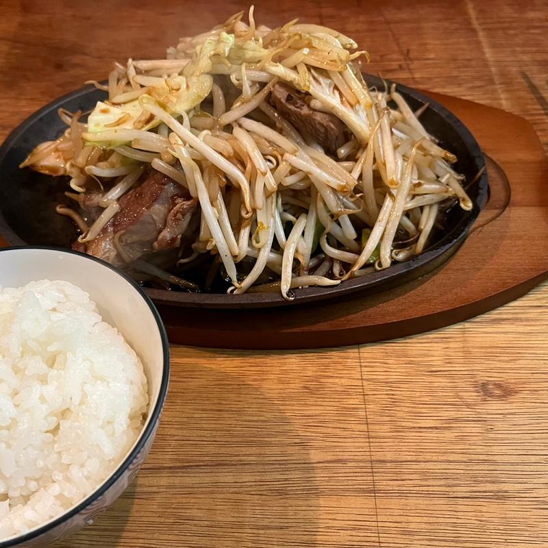 ロース鉄板焼定食(らむ蔵 一番町店 （ラムゾウ）)