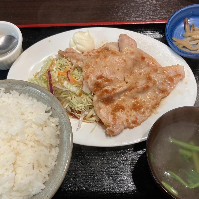 生姜焼き定食(蘭州 中華料理)