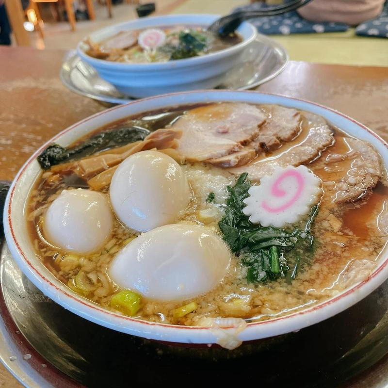 しょうがチャーシューメン 大盛り 味玉 背脂増し(味の横綱 )