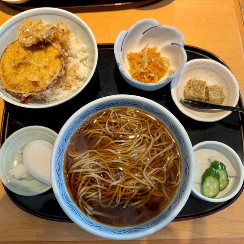 天丼セット(そば一仁)