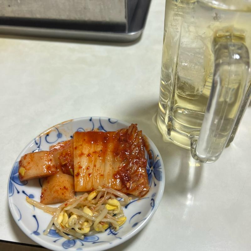 ハイボール　キムチ　カクテキ　ナムル(焼肉食事 大福園(ダイフクエン))