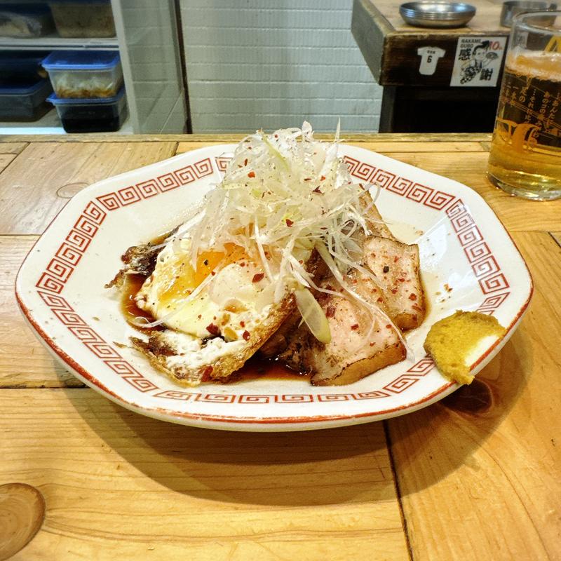 豚バラチャーシューエッグ(大衆酒場 チャン栓チャン)