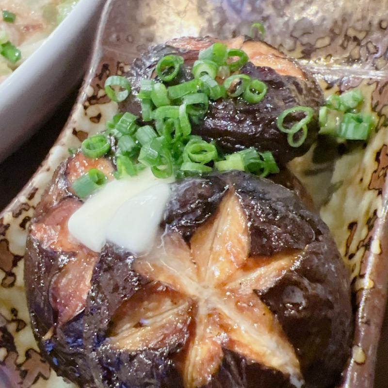 焼き椎茸(鶏と魚と炭火焼き 燈～あかり～)