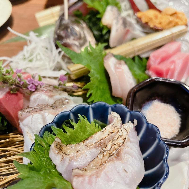 お刺身盛り合わせ(鶏と魚と炭火焼き 燈～あかり～)