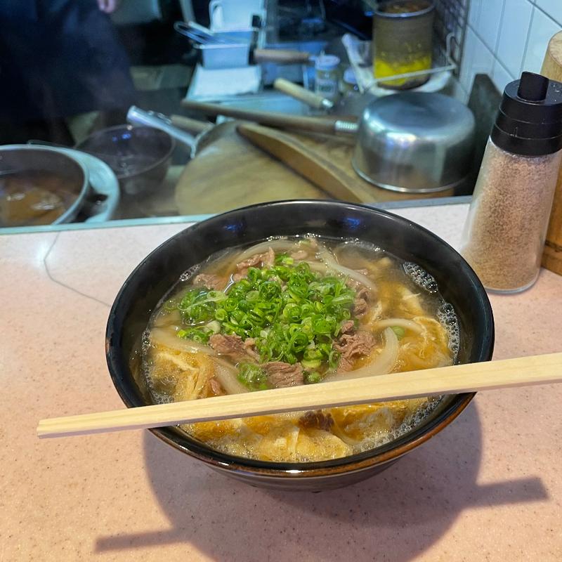 肉うどん(三国そば)