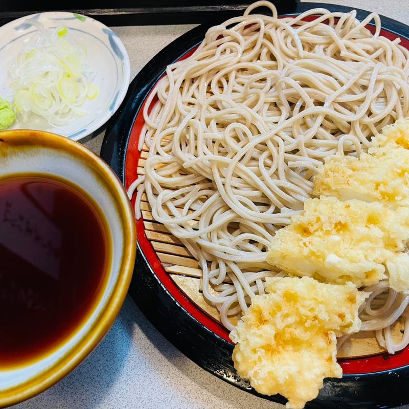 冷しいか天そば(そば処 かめや 御徒町店 )