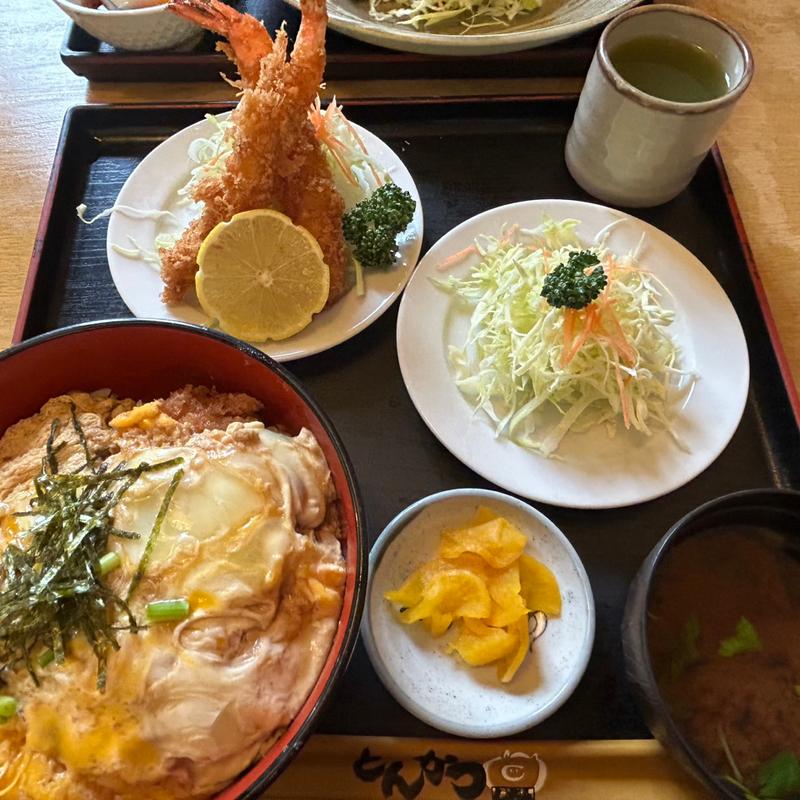 ランチカツ丼とエビフライ(単品)(しおん)