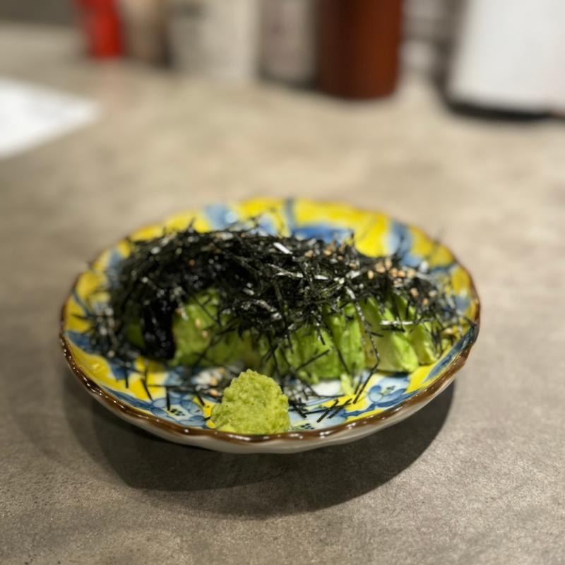 アボカド刺身(佐賀県三瀬村 ふもと赤鶏 田町店)