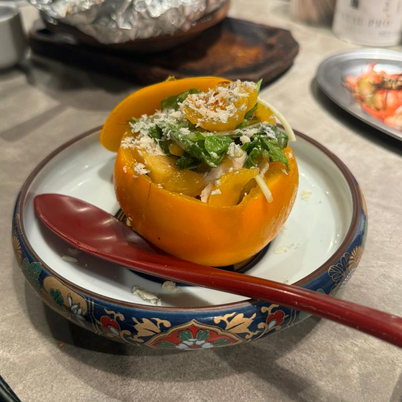 柿とささみとゴルゴンゾーラ(佐賀県三瀬村 ふもと赤鶏 田町店)