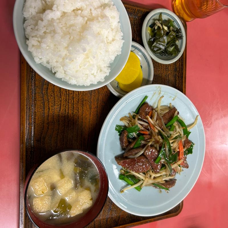 ニラレバ炒め定食(りゅうちゃん亭 )