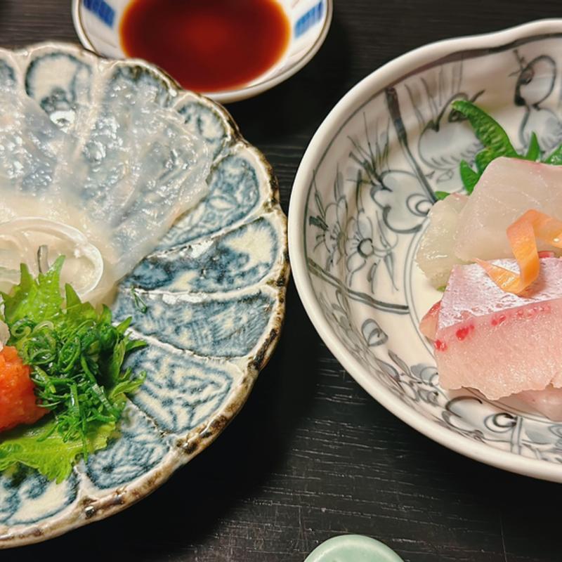 てっさと刺し身盛り合わせ(ぎをん や満文 青木庵 )