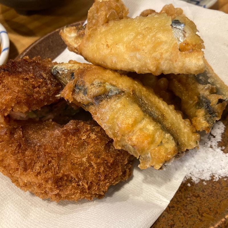 いわし2尾とイカメンチ1ヶ(梅田屋)