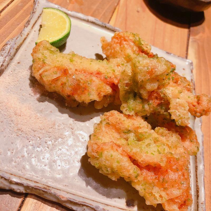 ヤゲン軟骨の磯辺揚げ(炭火焼き鳥 鶏尽)