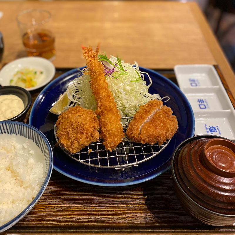 ミックスかつ定食(とんかつ マ・メゾン東桜店)