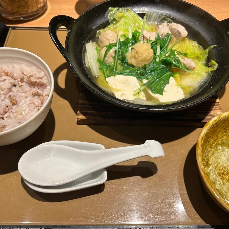 鶏しょうが鍋定食(やよい軒 日野店)