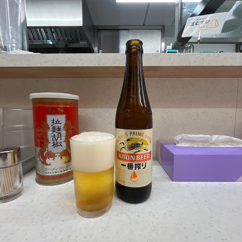 瓶ビール(小)(白濁中華そば・つけ中華バラそば屋中野本店)