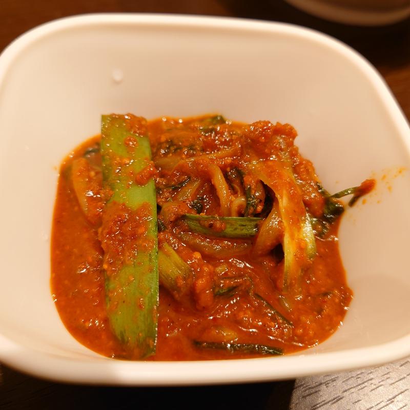 にらキムチ(自家製麺 毘舎利)