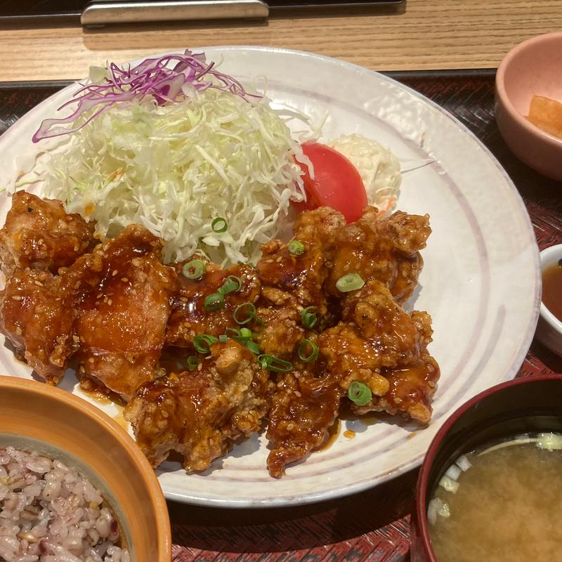 甘辛だれの鶏唐揚げ定食(大戸屋ごはん処 東陽町イースト21店)