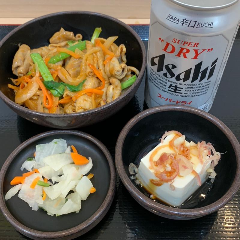 もつ呑みセット(ゆで太郎 もつ次郎中野坂上店)