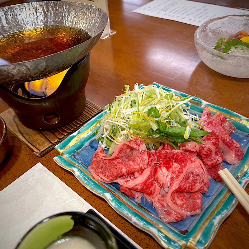 新潟和牛のしゃぶすき(まつだい芝峠温泉 雲海)