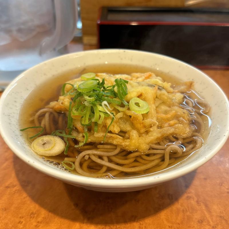 かき揚げそば(都そば 新曽根崎店 （みやこそば）)
