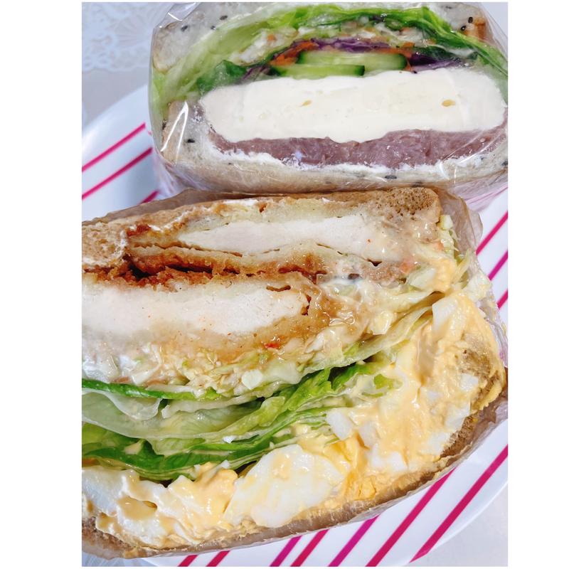 ・鶏のあんかけタルタル南蛮 ・生ハムとカマンベール(手づくりサンドイッチ くるる)