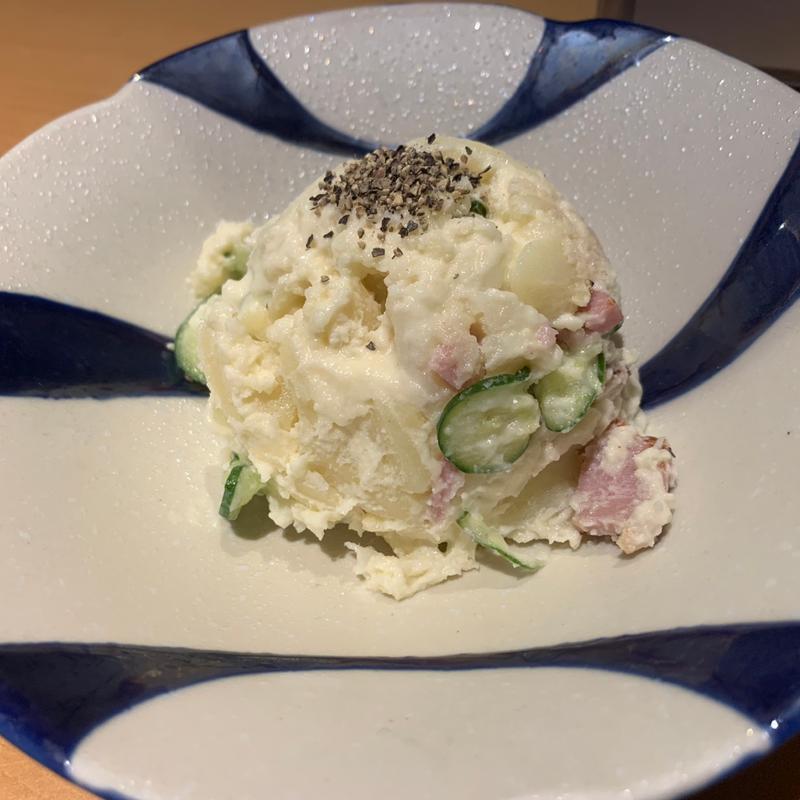 キタアカリのポテサラ(炭火・焼鳥 鶫 つぐみ 中洲川端店)