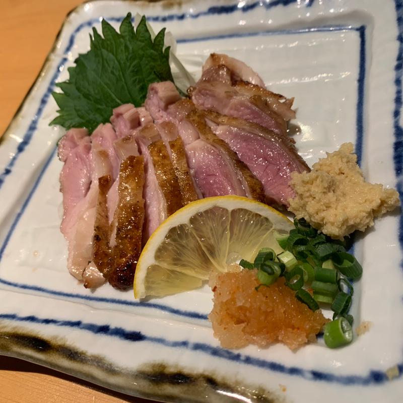 【天草大王】もも肉タタキ(炭火・焼鳥 鶫 つぐみ 中洲川端店)