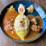 ポークカレー　クラウンマサラのあいがけカレー(ダディーズカレー)