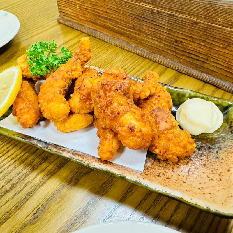 たこの唐揚げ(串焼き 与兵)