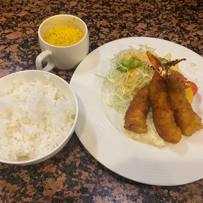 エビフライ定食(洋食 ふくもと)