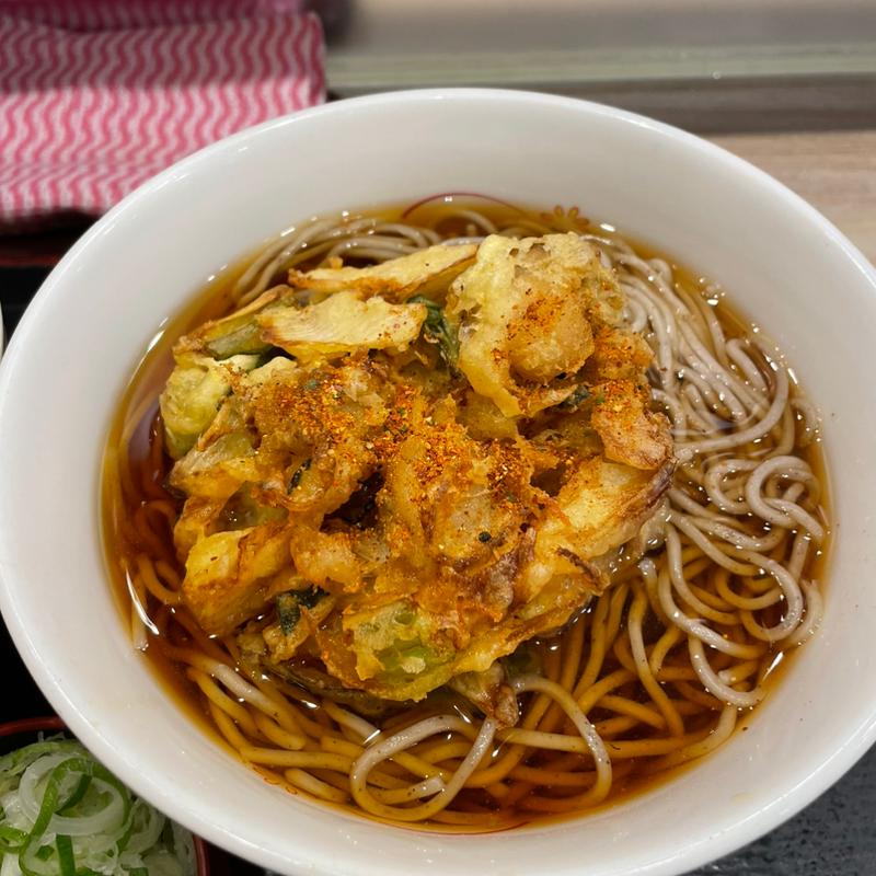 帆立と長ねぎのかき揚げそば(いろり庵きらく 御徒町)