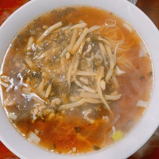 高菜肉細麺と半チャーハン(北京亭 （ペキンテイ）)