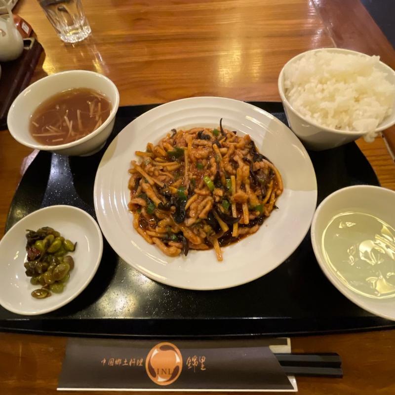 細切り豚肉，四川風炒め(中国郷土料理 錦里)