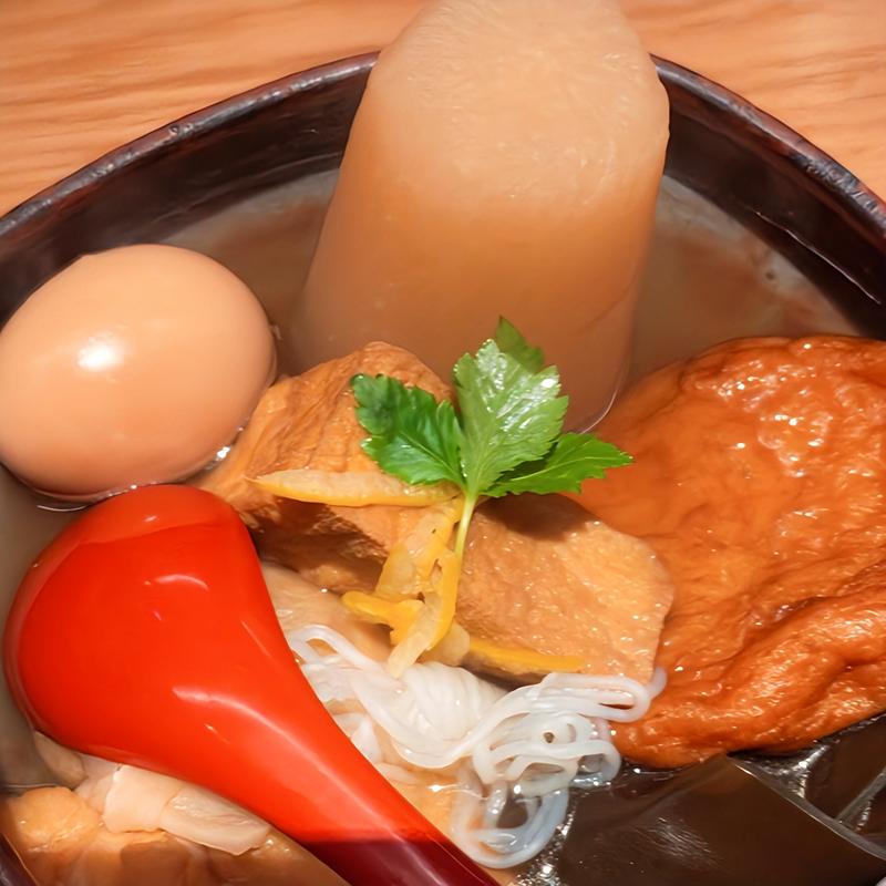 鰻の出し汁でとったおでん(鰻 炭焼 ひつまぶし 美濃金 神田本店)