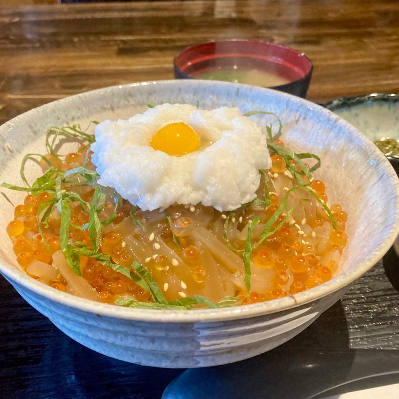 いか漬イクラ丼 大(はまじま)